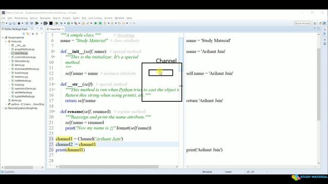 24. Classes in Python || Part-1 || Python Tutorial || By Arihant Jain || Study Material смотреть онлайн