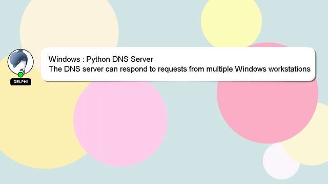Windows : Python DNS Server смотреть онлайн