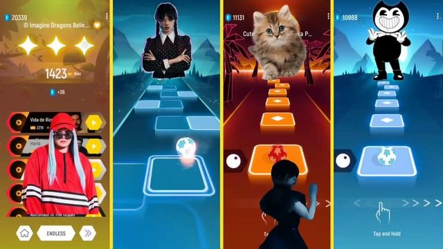 Dance Monkey - Wednesday - Cute Cat - Bendy | Tiles Hop EDM Rush смотреть онлайн
