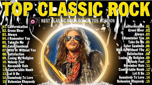 Classic Rock Songs 70s 80s 90s Full Album - Queen, Guns' N Roses, Nirvana, Bon Jovi, The Beatles, U