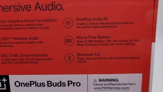 OnePlus Buds Pro Earphones Bluetooth 5.2 EarBuds Noise Cancellation White New смотреть онлайн