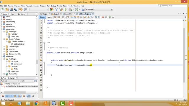 Student Marks Calculation system using Servlet Java смотреть онлайн