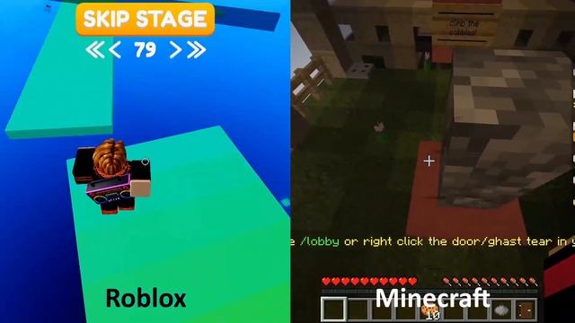 Minecraft Parkour vs. Roblox Parkour смотреть онлайн
