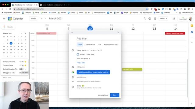 Google Calendar World Clock смотреть онлайн