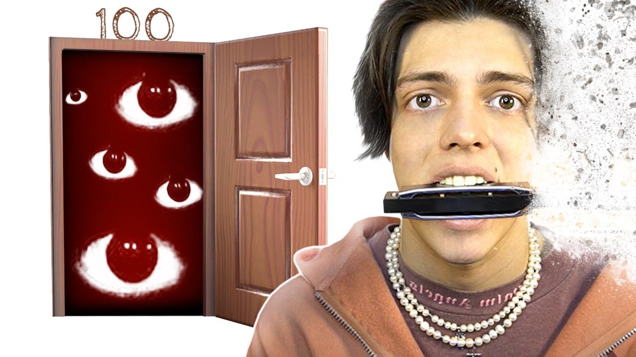 👁️ 100 ДВЕРЕЙ РОБЛОКС С ГАРМОШКОЙ ВО РТУ