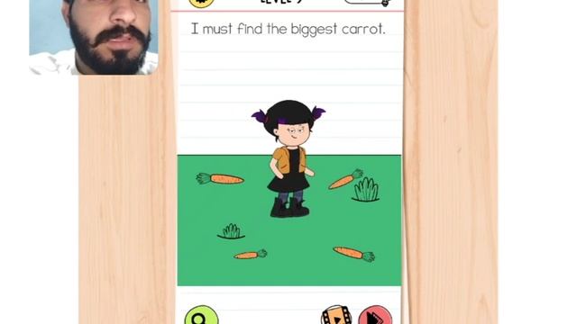 Brain test 4 Level 9 I must find the biggest carrot Walkthrough смотреть онлайн