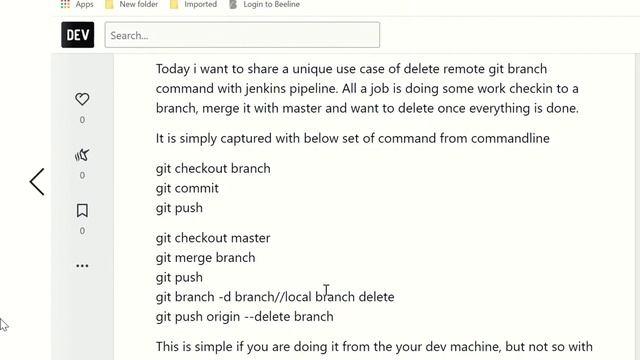 Git push/remote branch delete from jenkins pipeline смотреть онлайн