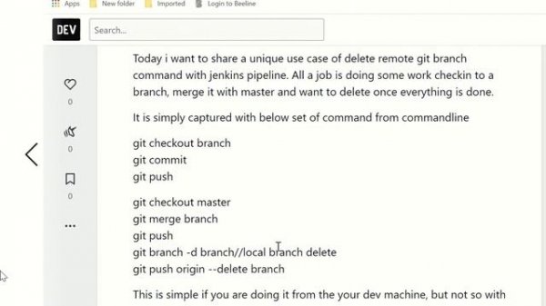 Git push/remote branch delete from jenkins pipeline
