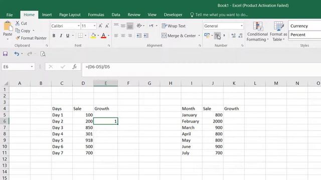 How to Calculate Daily Monthly Percentage Growth In Microsoft Excel смотреть онлайн