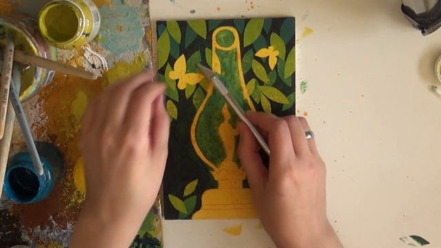 Пламенный привет || мастер класс картина акрилом смотреть онлайн