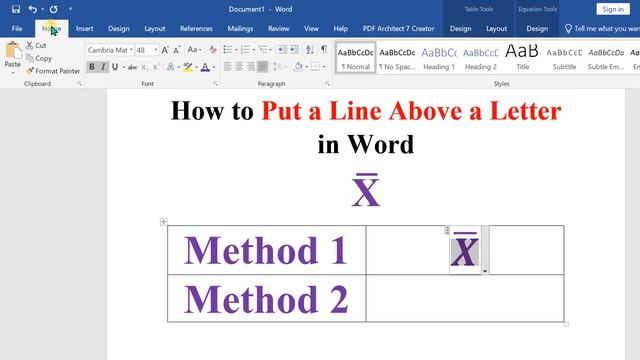 How to Put a Line Above a Letter [ X̅ ] смотреть онлайн