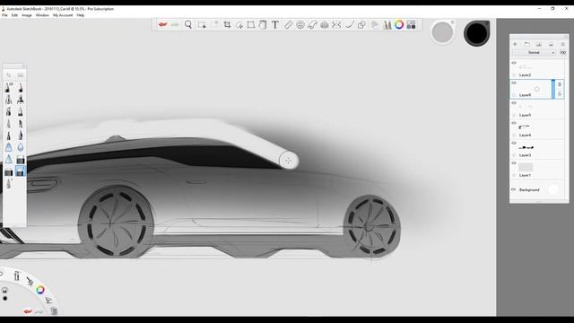 Bentley Car Design Sketch and Render | SketchBook Pro смотреть онлайн