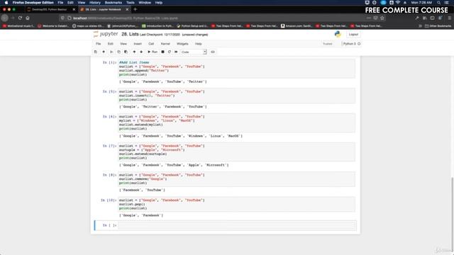 #63 - Remove List Items | Python Full Course - Beginner to Advanced [FREE] смотреть онлайн