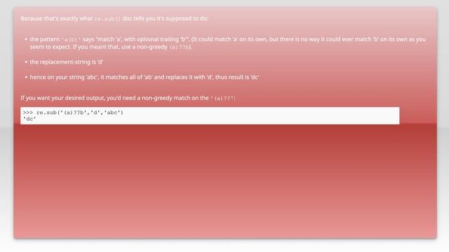 Why does re.sub replace the entire pattern, not just a capturing group within it? смотреть онлайн