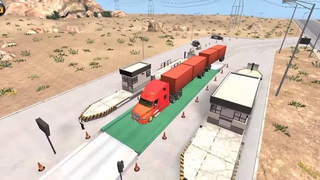 T.S.U. Police ? Stop the Truck on Highway Checkpoint Check the Truck and Weight the Containers(Game смотреть онлайн