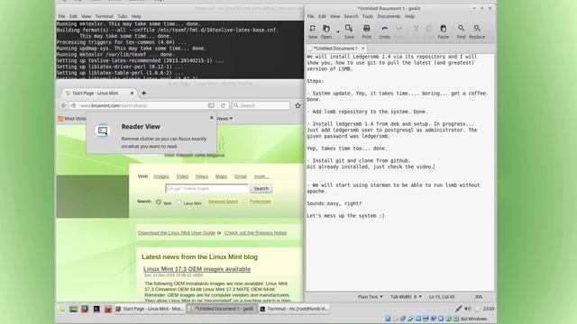 How to install LedgerSMB into Linuxmint 17.2 Xfce from scratch смотреть онлайн