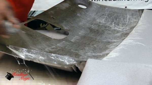 Detail Process Replacing the Headliner Ceiling Fabric in Any Vehicle