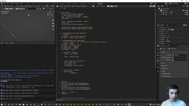 Blender Python Tutorial смотреть онлайн