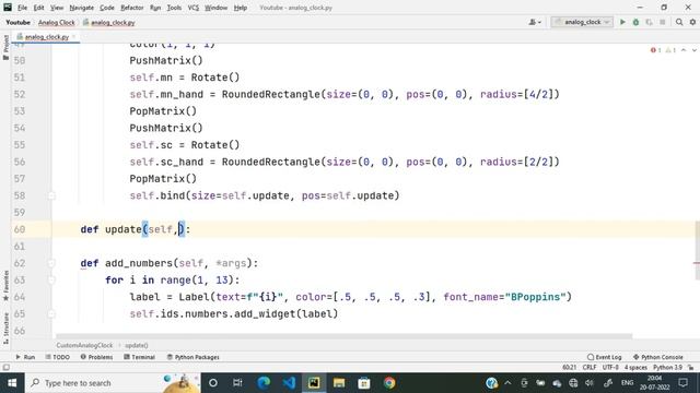 How To Create Custom Analog Clock Using Kivy, KivyMD And Python | Custom Analog Clock смотреть онлайн