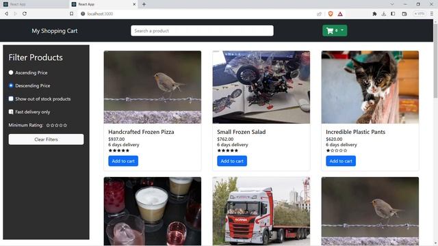React Shopping Cart App смотреть онлайн