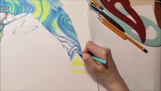 Как можно рисовать графику цветными карандашами смотреть онлайн