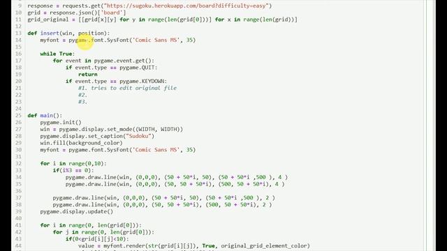 Build your own Sudoku player in Python | Pygame смотреть онлайн