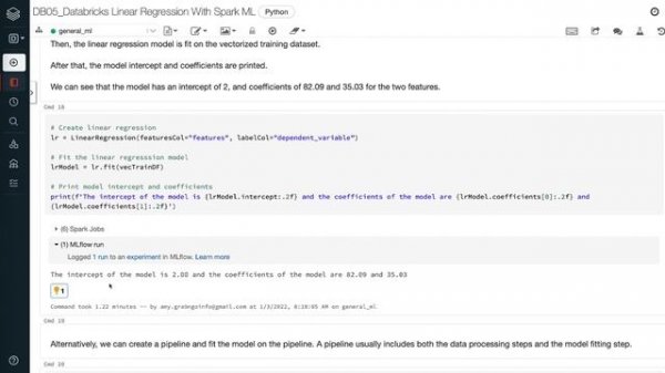 Databricks Linear Regression With Spark ML | Apache Spark MLlib