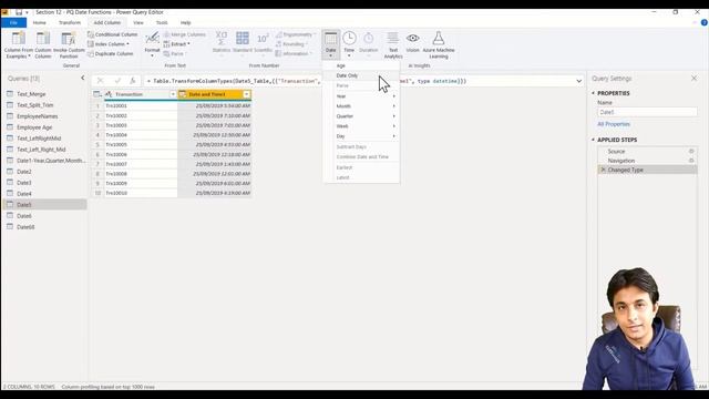 12.5 How to Extract Date and Time in Power BI (Power Query) | By Pavan Lalwani смотреть онлайн