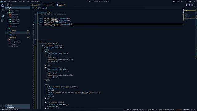 Build A BMI Calculator Using React JS Mini Project | useState Hook & Conditionals ??? ( Hindi ) смотреть онлайн