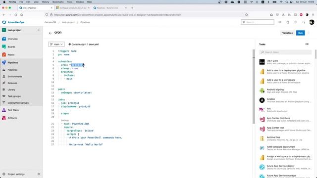 Schedule Azure DevOps pipeline run - cron task смотреть онлайн