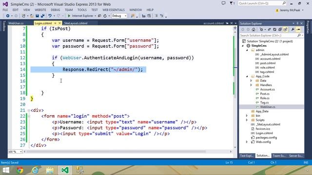 Build a CMS With ASP NET Web Pages 4-3 User Authentication and Login смотреть онлайн