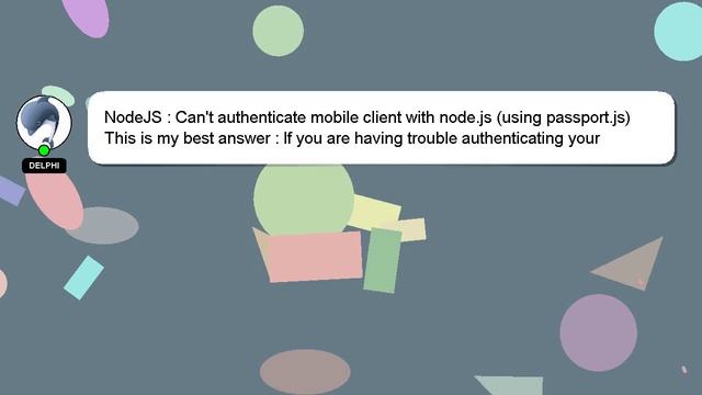 NodeJS : Can't authenticate mobile client with node.js (using passport.js) смотреть онлайн