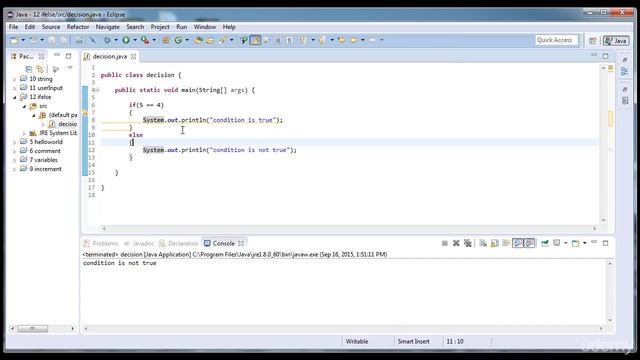 Java SE Basic - If else operation смотреть онлайн