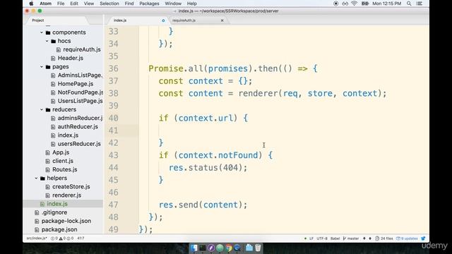 Handling Redirects | Error Handling | Server Server Side Rendering with React and Redux смотреть онлайн