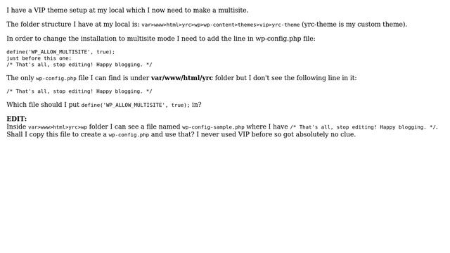 Wordpress: How can I make my existing VIP theme to multisite? смотреть онлайн
