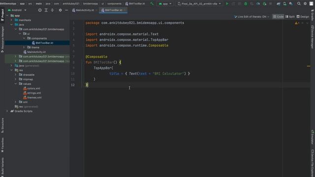 BMI Calculator App part 1 | Jetpack Compose Series for Beginners смотреть онлайн