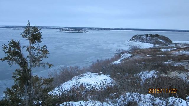 2015.11.22.Крайний Север Канады.На горе возле реки.Фото смотреть онлайн