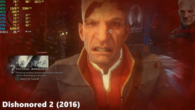 Dishonored Series (1-2-Doto) i5 7300HQ GTX 1050 8GB RAM Ultra Settings смотреть онлайн