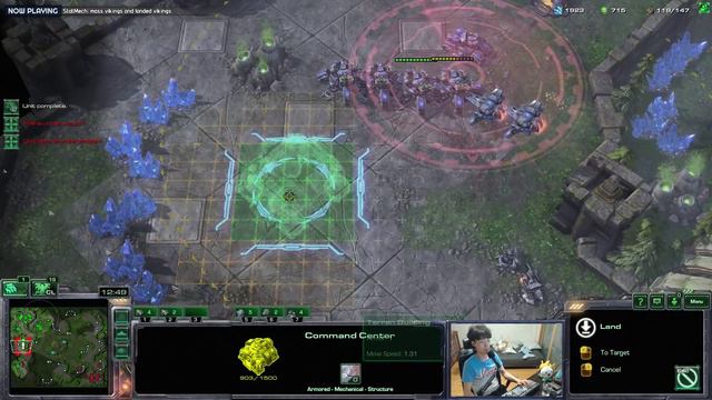 Mass viking into landed viking attack in Terran vs Terran l StarCraft 2: Legacy of the Void l Crank смотреть онлайн