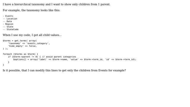 Wordpress: get parent and childs from hierarchcial taxonomy смотреть онлайн