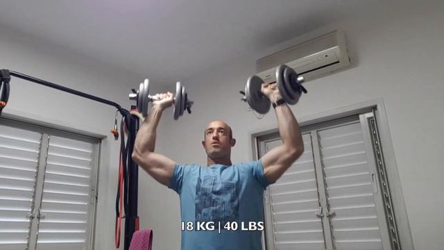 Standing Dumbbell Shoulder Press - 18 KG x 19 reps | 40 LBS x 19 reps смотреть онлайн