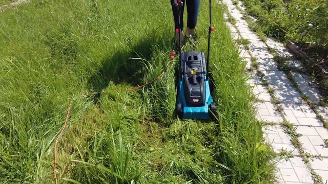 Трава по колено! Справится ли газонокосилка Энергопром ЭГК 1500 ?! Микро обзор. смотреть онлайн