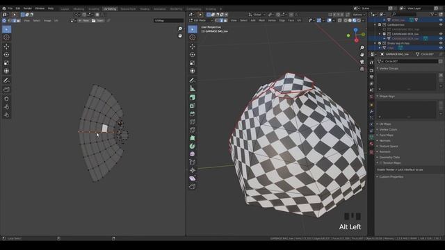 UV развертка объектов Blender под текстурный атлас