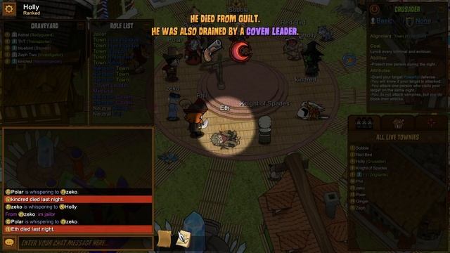 Best COVEN RANKED Game - WATCH ENDING! Town of Salem | Crusader смотреть онлайн