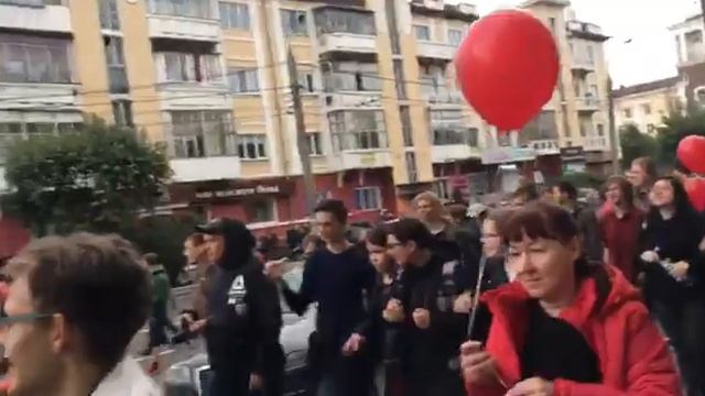 протестное шествие Красноярск 09.09 смотреть онлайн
