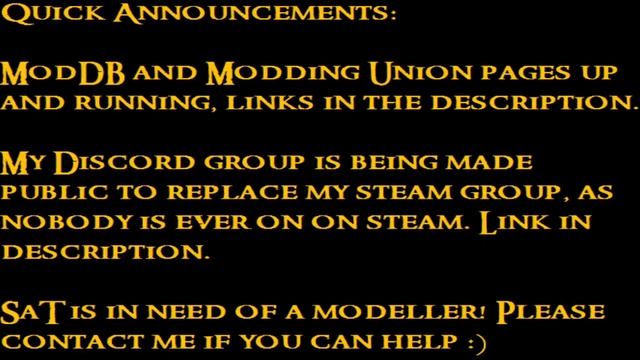 SaT Announcements! Follow SaT, Public Discord Group, and we Need a Modeller! смотреть онлайн