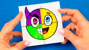 Волшебная Бумажная открытка Emoji Антистресс фокус с рисунками