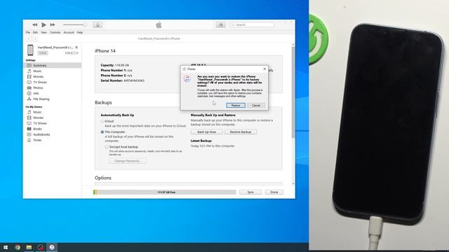How to Factory Reset iPhone 14 Using iTunes - Restore Default Settings on iPhone 14 with Windows смотреть онлайн