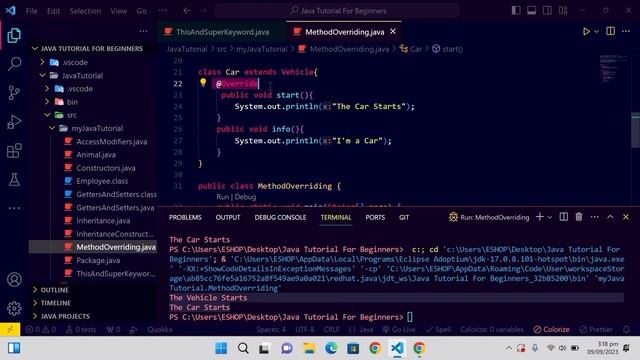 Java Tutorial: Mastering Method Overriding in Java: Rules, @Override Annotation | Java Inheritance смотреть онлайн