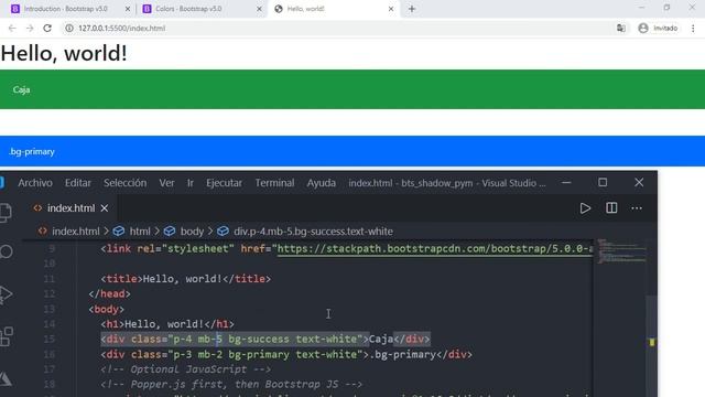 Bootstrap v5 - Espaciado - BG Color y Shadows смотреть онлайн